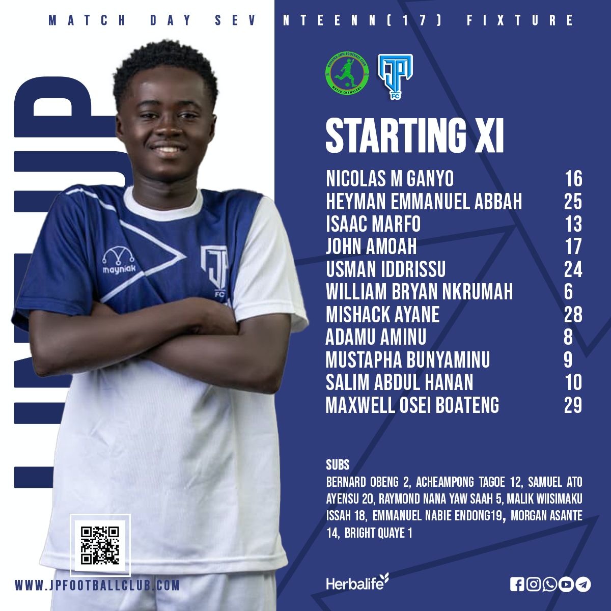 Coach JAK Makes Four Changes Ahead of Matchday 16